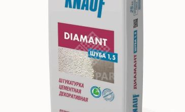 Штукатурка цементная декоративная Knauf Диамант Шуба 1,5 мм белая 25 кг