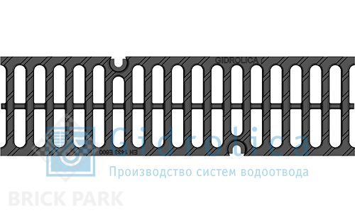 Решетка водоприемная Gidrolica Super РВ -10.14.50 - щелевая чугунная ВЧ, кл. Е600