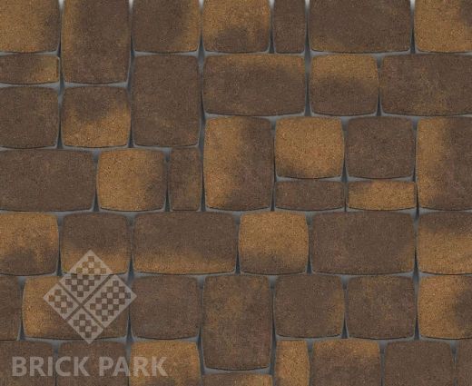 Тротуарная плитка Каменный век Классико Color Mix Желто-коричневый 115×115×60