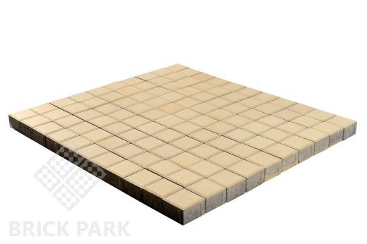 Бетонная брусчатка БРАЕР Лувр Песочный 100x100x60