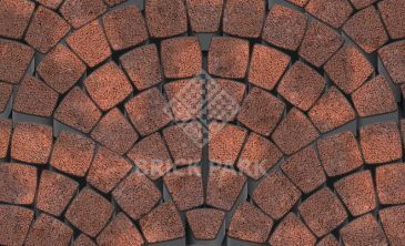Тротуарная плитка Каменный век Классико Ориджинал Stone Base Вишнево-оранжевый 110(72,8)×115×60