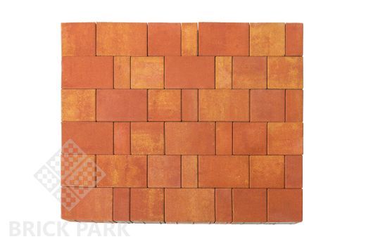 Бетонная брусчатка БРАЕР Старый город Ландхаус Color Mix 10 Рассвет 240x160x80