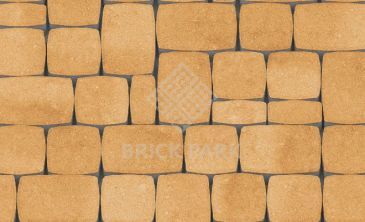 Тротуарная плитка Каменный век Классико Color Mix Оранжево-белый 115×115×60