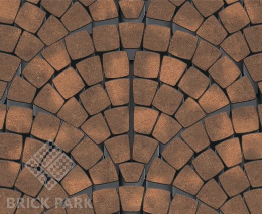 Тротуарная плитка Каменный век Классико Ориджинал Color Mix Коричнево-оранжевый 110(72,8)×115×60