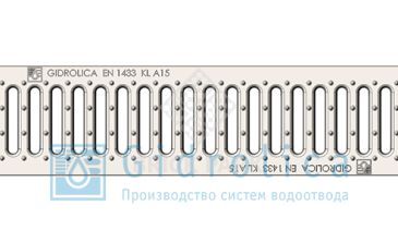 Решетка водоприемная Gidrolica Standart РВ -10.13,6.50 - штампованная стальная оцинкованная, кл. А15