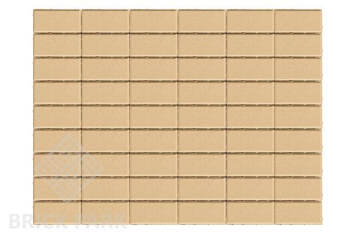 Бетонная брусчатка БРАЕР Прямоугольник Песочный 200x100x60
