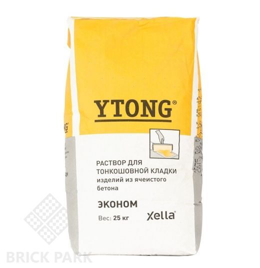 Раствор для тонкошовной кладки Ytong Эконом 25 кг