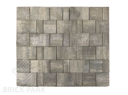 Бетонная брусчатка БРАЕР Старый город Ландхаус Color Mix Тип 7 / Туман 80x160x80