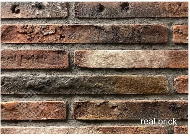 Кирпич ручной формовки Real Brick КР/0,5 ПФ Ригель 2 угловой antic RB 04 antic глина античная