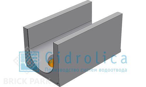 BGU-XL Универсальный лоток DN400, № 10-0, с вертикальным водосливом, без уклона