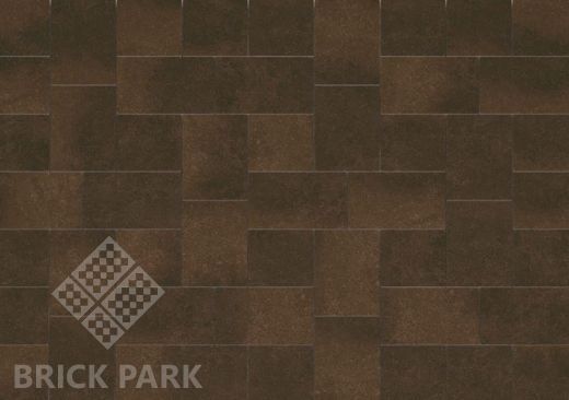 Тротуарная плитка Каменный век Бельпассо Премио Color Mix Коричнево-черный 225×150×60