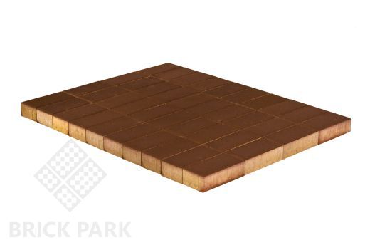 Бетонная брусчатка БРАЕР Прямоугольник Коричневый 200x100x40