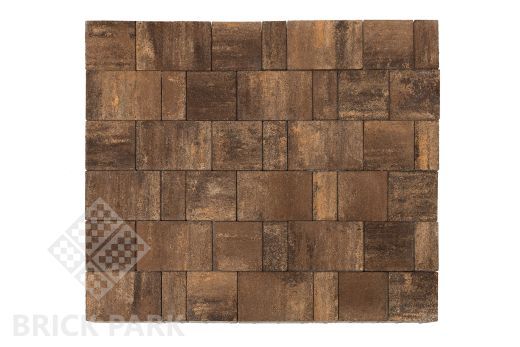 Бетонная брусчатка БРАЕР Старый город Ландхаус Color Mix Каштан 240x160x80