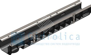 Лоток водоотводный Gidrolica Super ЛВ -10.14,5.12 - пластиковый, кл. Е600