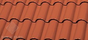 Черепица La Escandella Mixed 'S' Roof Tile Large GLAZED Transparent Red