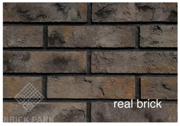 Кирпич ручной формовки Real Brick КР/0,5ПФ угловой RB 07 пепел 