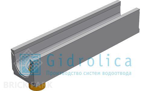 BGU Универсальный лоток DN150, № 0, с вертикальным водосливом, без уклона