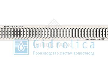 Решетка водоприемная Gidrolica Standart РВ -10.13,6.100 - штампованная стальная оцинкованная, кл. А15