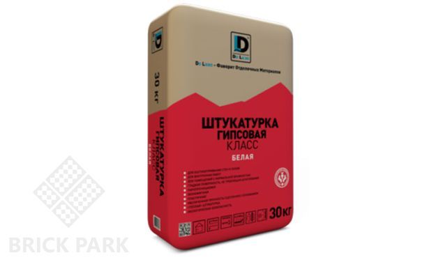 Штукатурка гипсовая De Luxe КЛАСС БЕЛАЯ МН