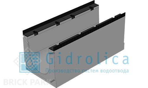 BGM Массивный лоток DN300, № 0, без уклона