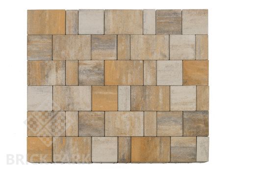 Бетонная брусчатка БРАЕР Старый город Ландхаус Color Mix T16 ПЕСЧАННИК 240x160x80
