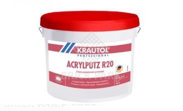 Декоративная штукатурка на полимерной основе Krautol Acrylputz K20 / Акрилпутц К20 зернистая колеруемая 16 кг