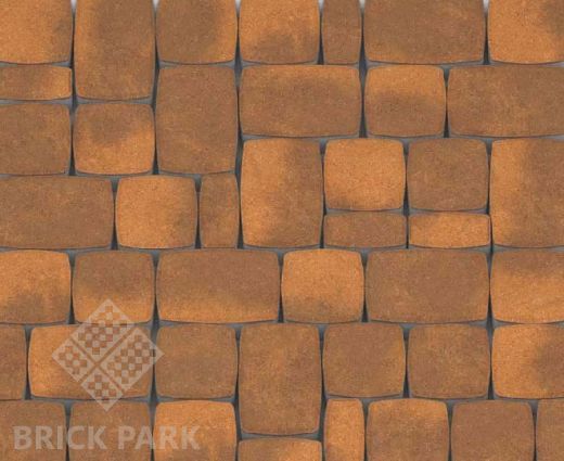 Тротуарная плитка Каменный век Классико Color Mix Коричнево-оранжевый 172×115×60